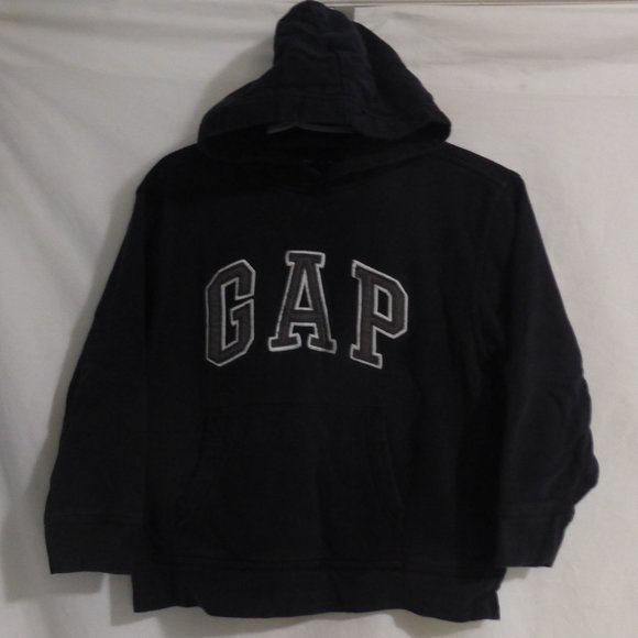 GAP KIDS, black hooded sweatshirt, kangaroo pockets, size small, GUC - Picture 1 of 11